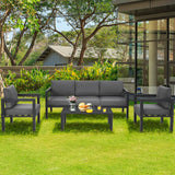 Costway 4-Piece Outdoor Patio Furniture Set Gray 78053694 New