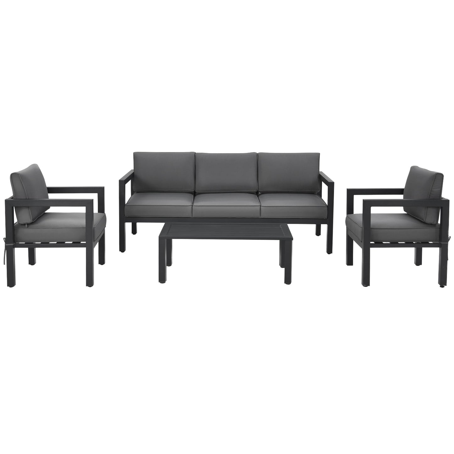 Costway 4-Piece Outdoor Patio Furniture Set Gray 78053694 New