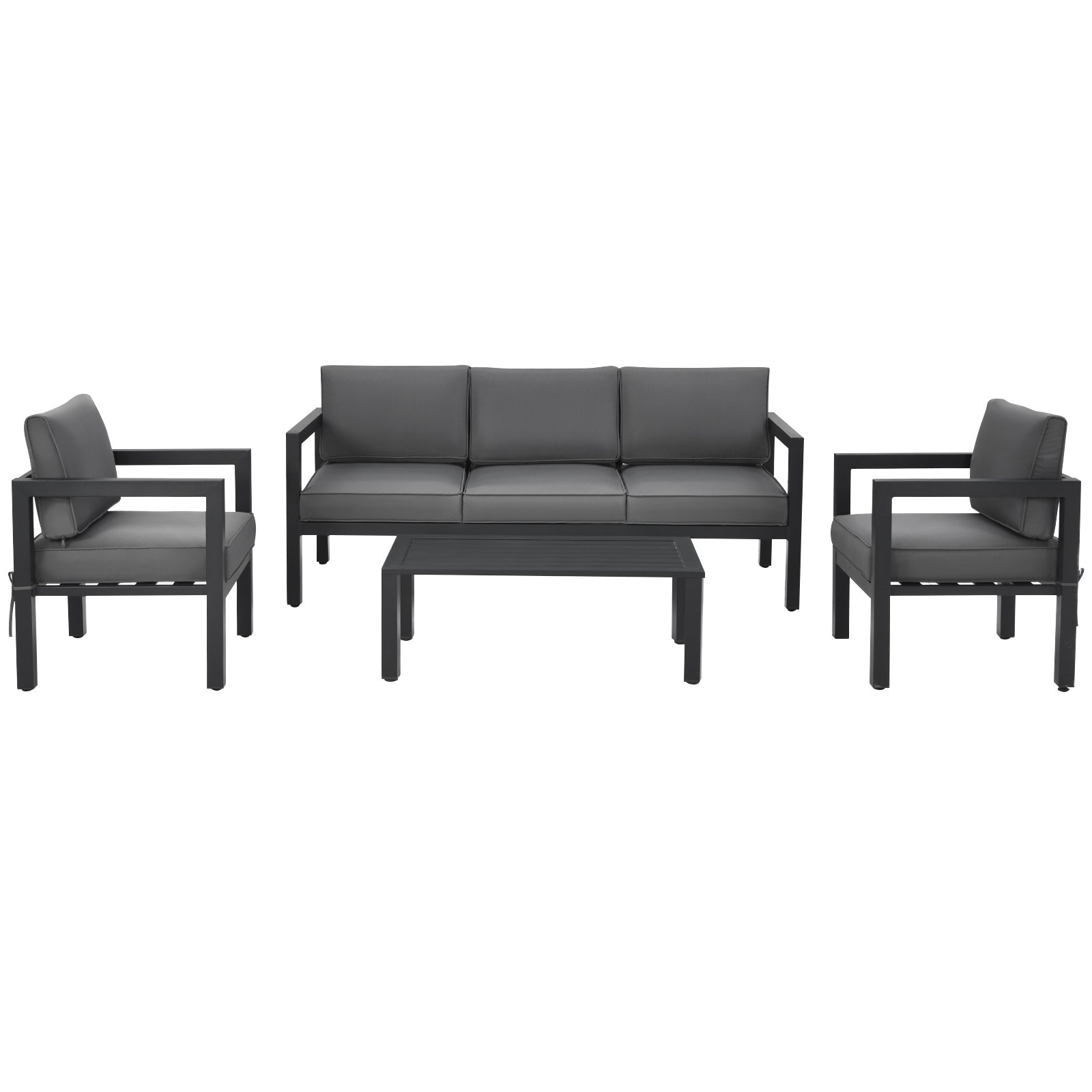 Costway 4-Piece Outdoor Patio Furniture Set Gray 78053694 New