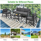 Costway 4-Piece Outdoor Patio Furniture Set Gray 78053694 New
