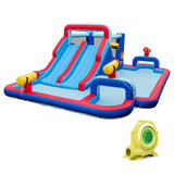 Costway Inflatable Bounce House Water Park w/ 2 Slides 3 Cannons & 950W Blower 41562837 New