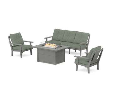 Prairie Deep Seating Fire Pit Table Set
