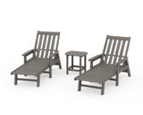 Vineyard 3-Piece Chaise with Arms Set