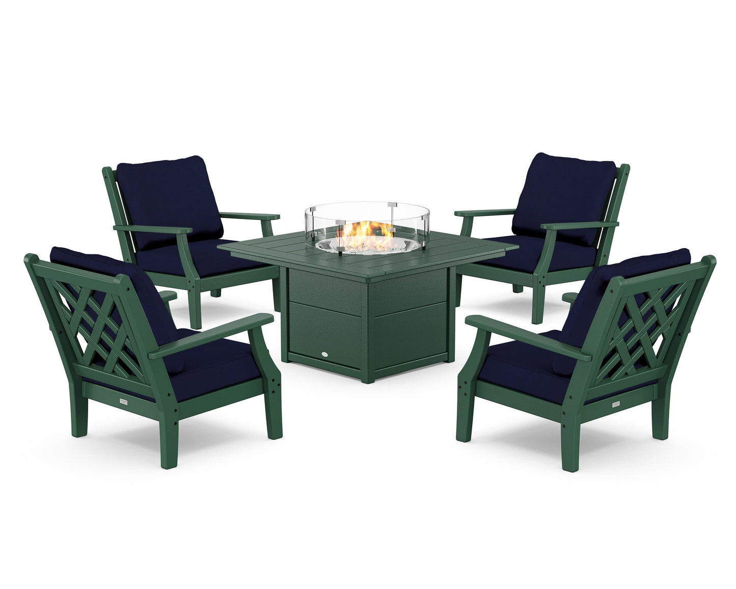Wovendale 5-Piece Deep Seating Set with Fire Pit Table
