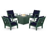 Wovendale 5-Piece Deep Seating Set with Fire Pit Table