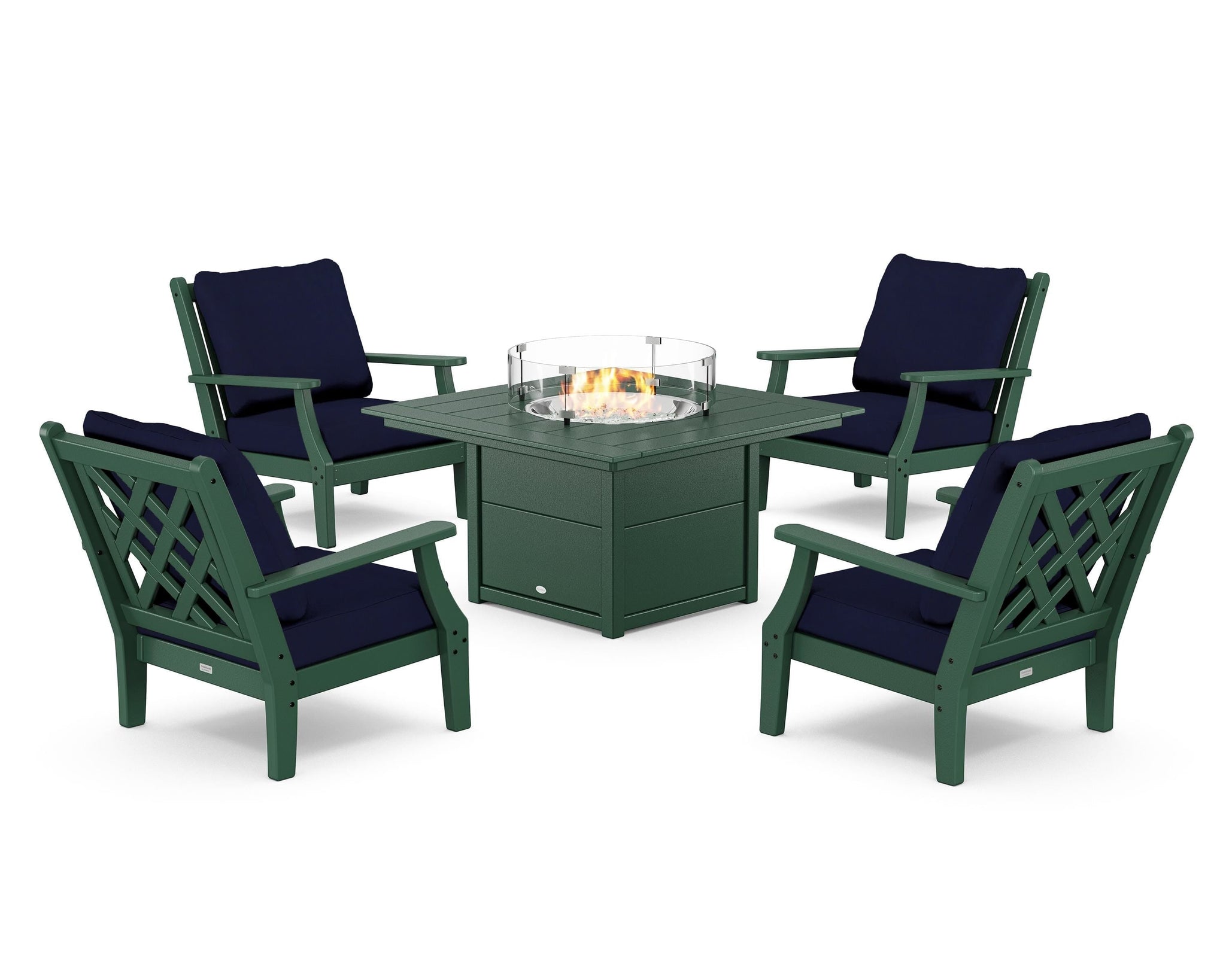 Wovendale 5-Piece Deep Seating Set with Fire Pit Table