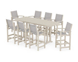 Coastal 9-Piece Bar Set with Trestle Legs
