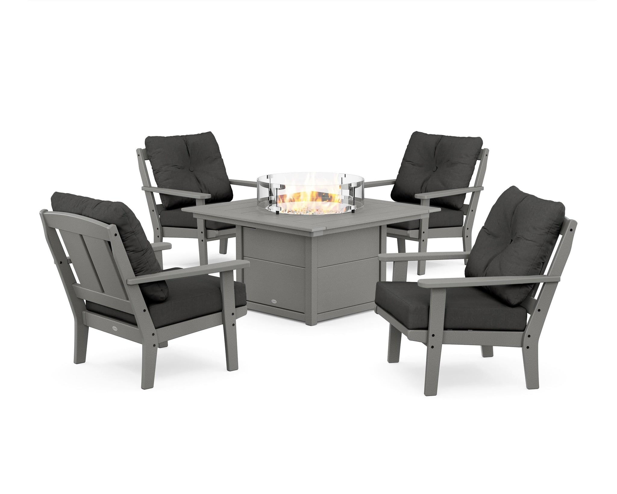 Mission 5-Piece Deep Seating Set with Fire Pit Table