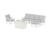 Vineyard Sectional Lounge and Fire Pit Set