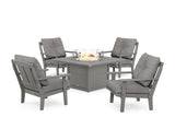 Mission 5-Piece Deep Seating Set with Fire Pit Table