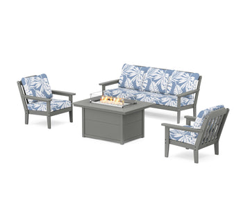 Cottage Deep Seating Fire Pit Table Set