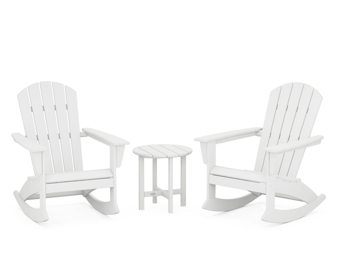 Nautical 3-Piece Adirondack Rocking Chair Set