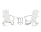 Nautical 3-Piece Adirondack Rocking Chair Set