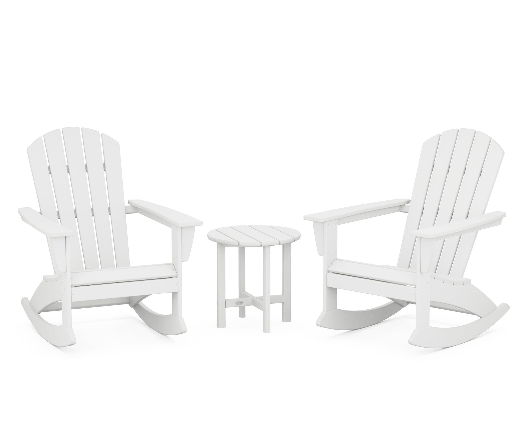 Nautical 3-Piece Adirondack Rocking Chair Set