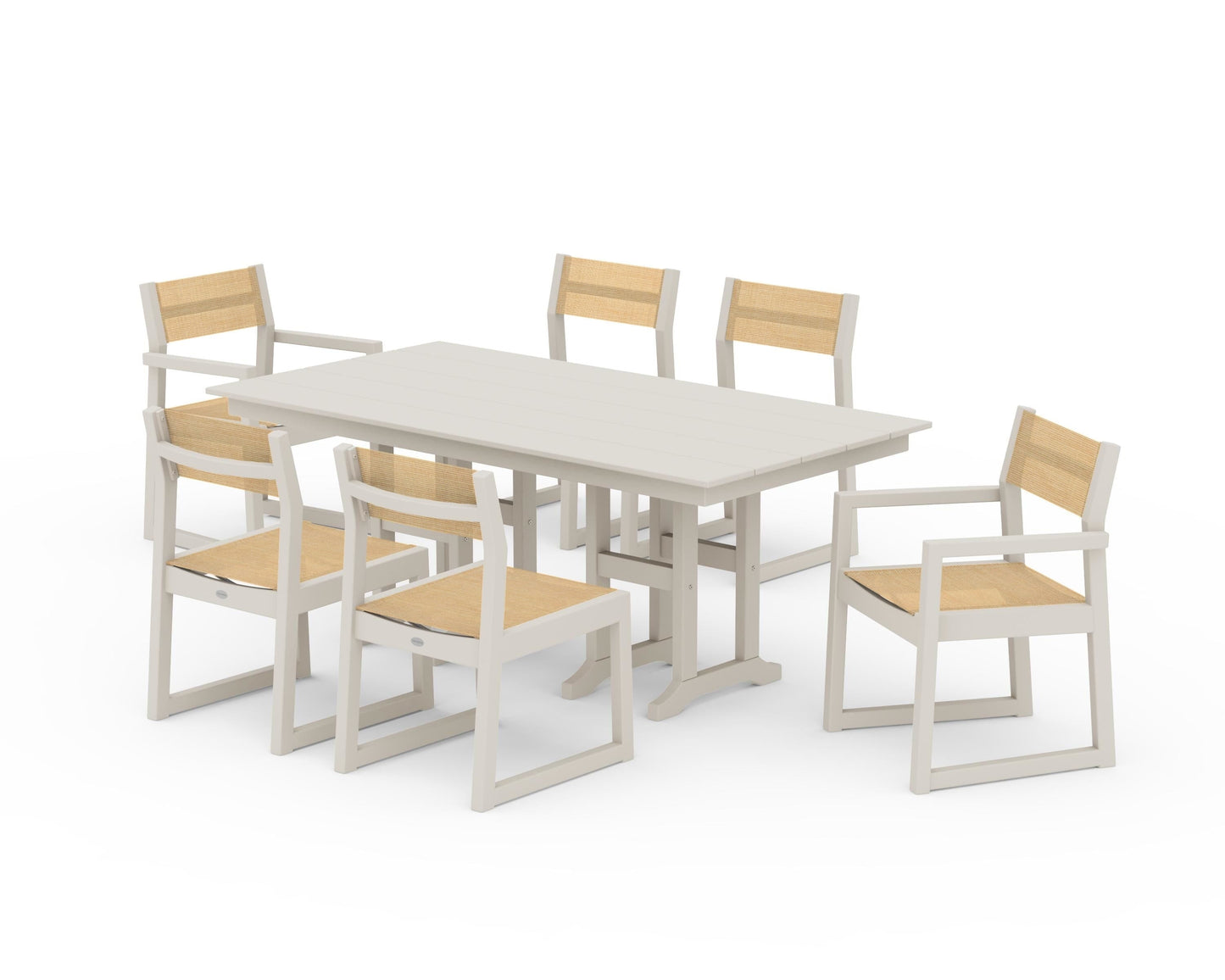 EDGE Sling 7-Piece Farmhouse Dining Set