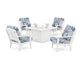 Mission 5-Piece Deep Seating Set with Fire Pit Table
