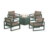 EDGE Sectional 5-Piece Deep Seating Set with Fire Pit Table