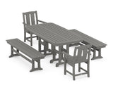Mission 5-Piece Dining Set with Benches