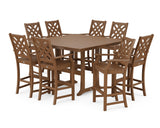 Wovendale 9-Piece Square Bar Set with Trestle Legs