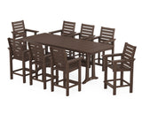 Captain 9-Piece Farmhouse Counter Set with Trestle Legs