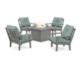Oxford 5-Piece Deep Seating Set with Fire Pit Table