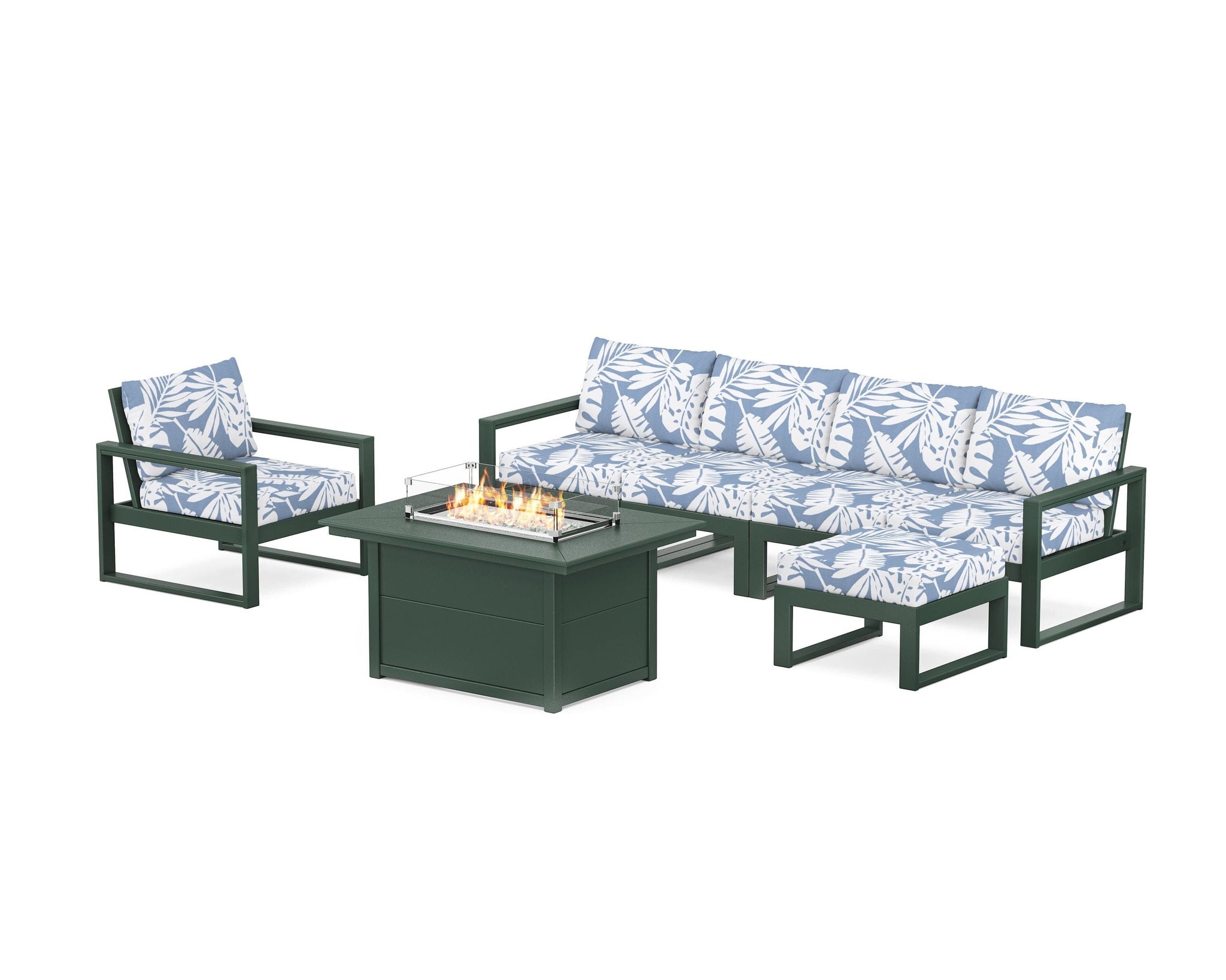 EDGE Sectional Lounge and Fire Pit Set