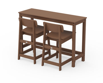 Modern Studio Urban Lowback Counter Chair 3-Piece Balcony Set