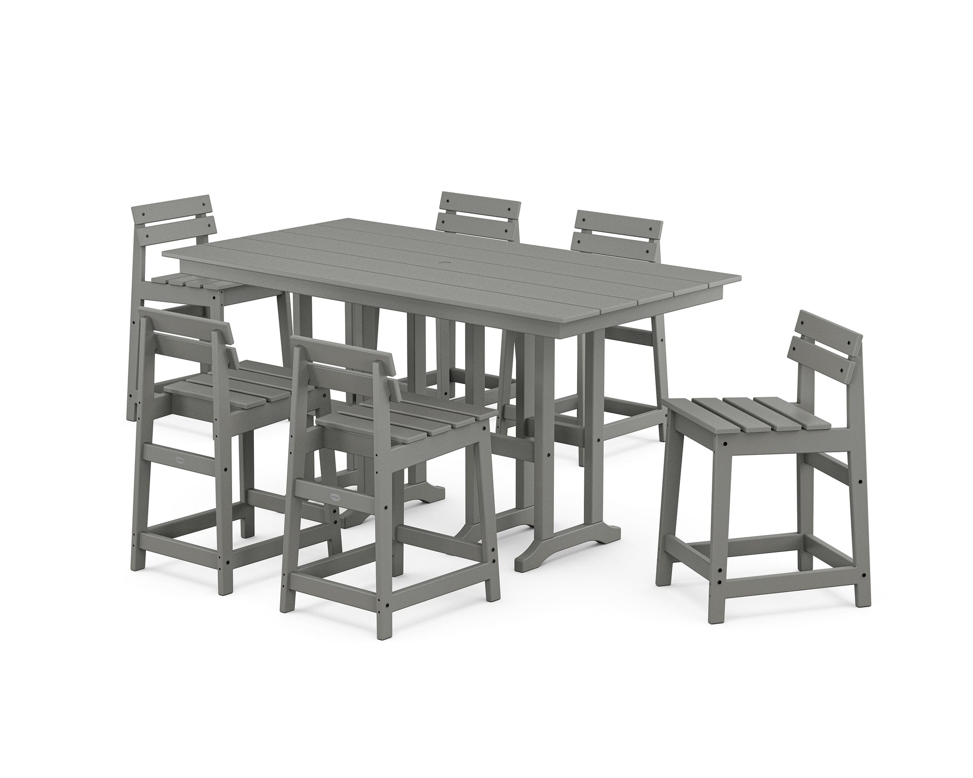 Modern Studio Plaza Lowback Counter Chair 7-Piece Set