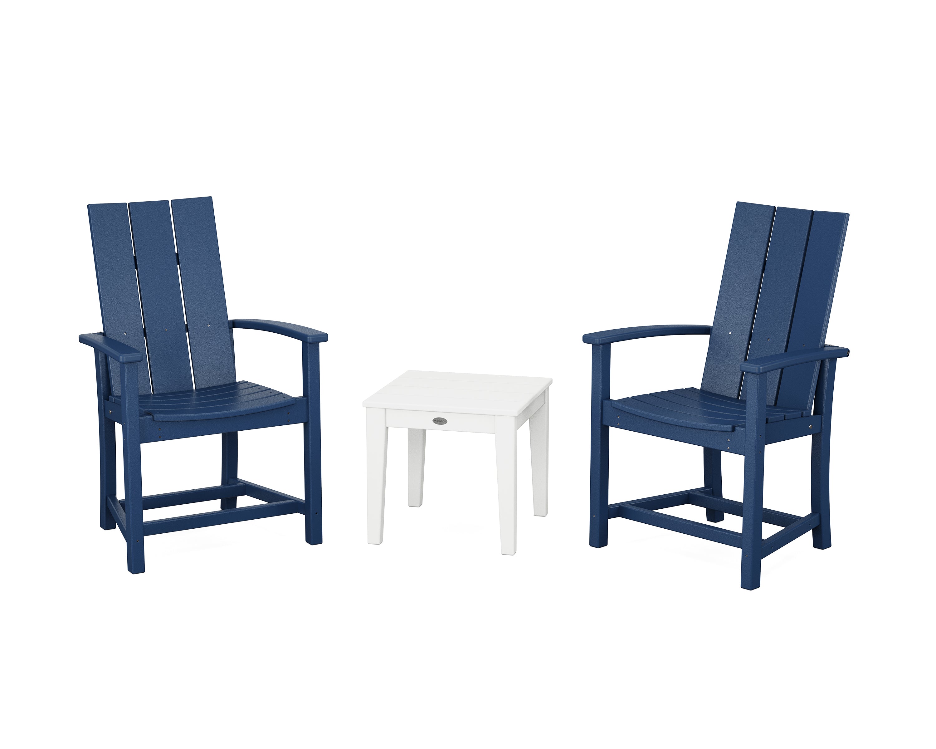 Modern 3-Piece Upright Adirondack Chair Set