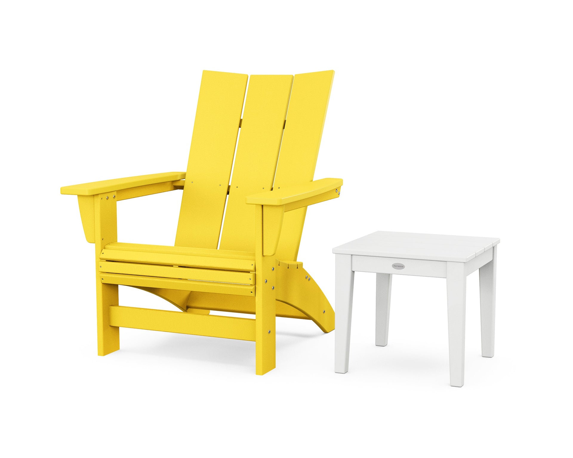 Modern Grand Adirondack Chair with Side Table