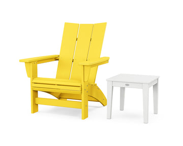 Modern Grand Adirondack Chair with Side Table