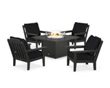 Cottage 5-Piece Deep Seating Set with Fire Pit Table