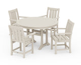 Oxford 5-Piece Round Dining Set with Trestle Legs