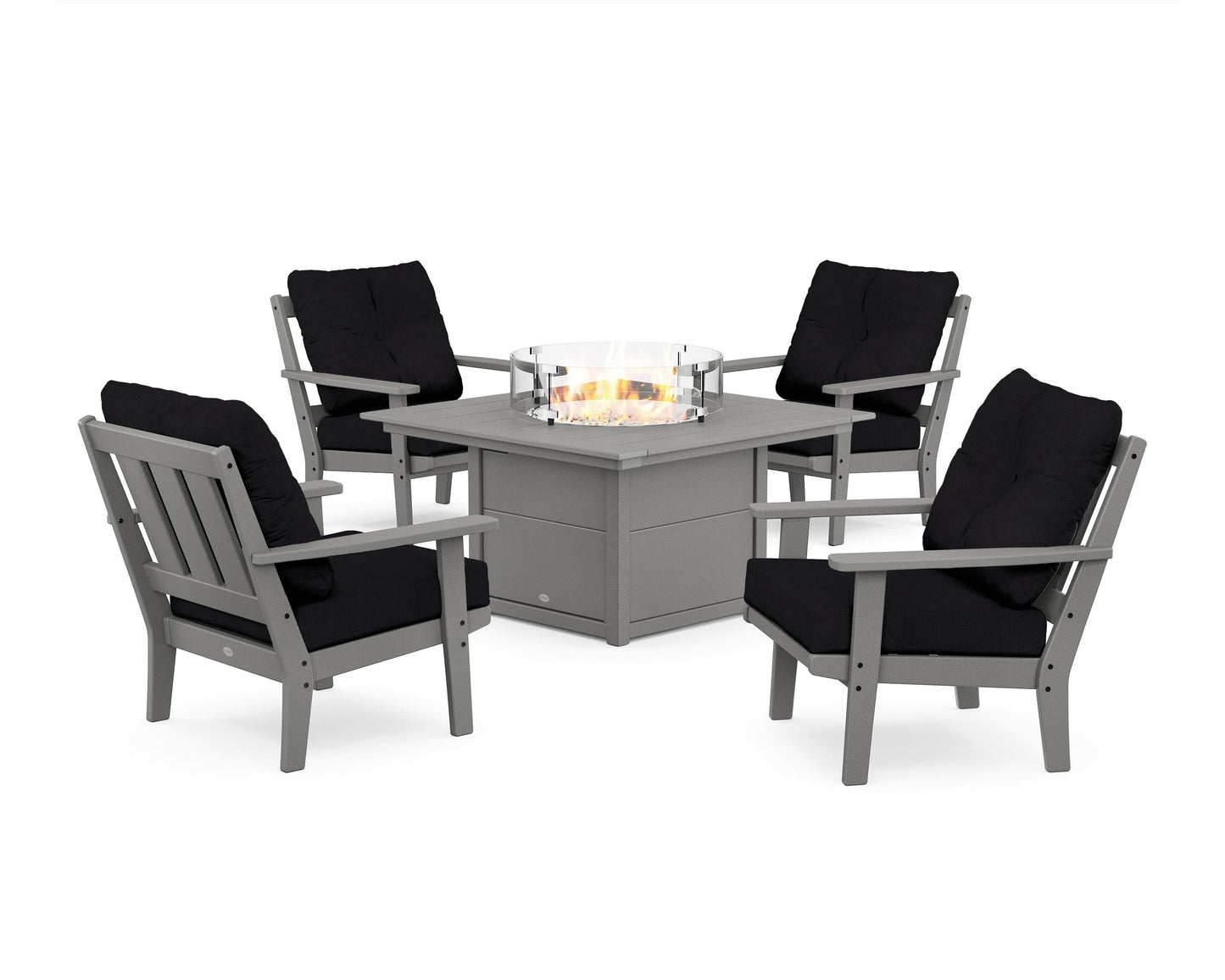 Oxford 5-Piece Deep Seating Set with Fire Pit Table