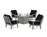 Oxford 5-Piece Deep Seating Set with Fire Pit Table