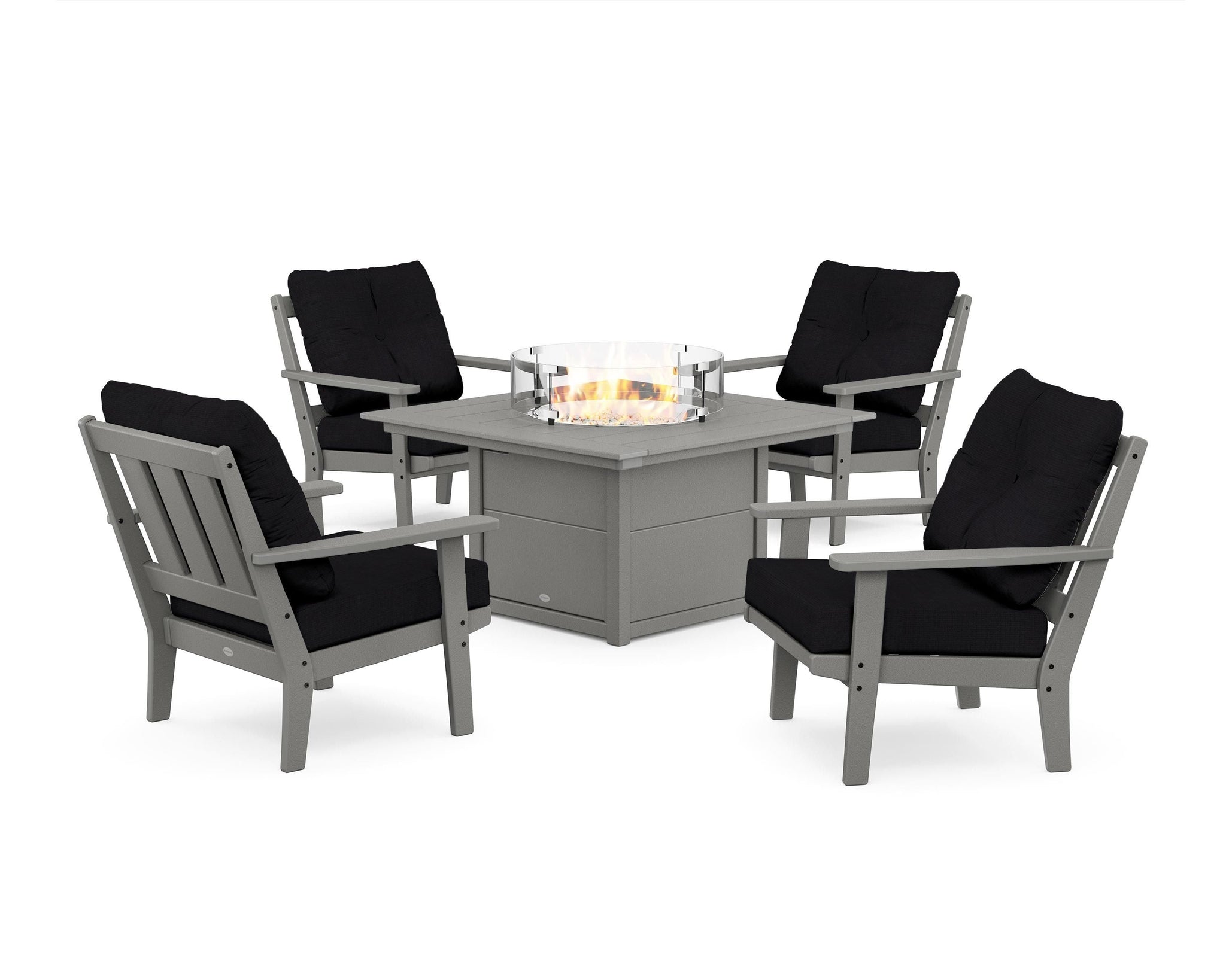 Oxford 5-Piece Deep Seating Set with Fire Pit Table
