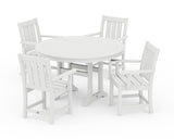 Oxford 5-Piece Round Dining Set with Trestle Legs