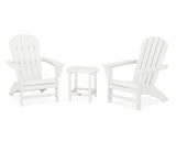Nautical 3-Piece Adirondack Set with South Beach 18" Side Table