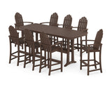 Classic Adirondack 9-Piece Bar Set with Trestle Legs
