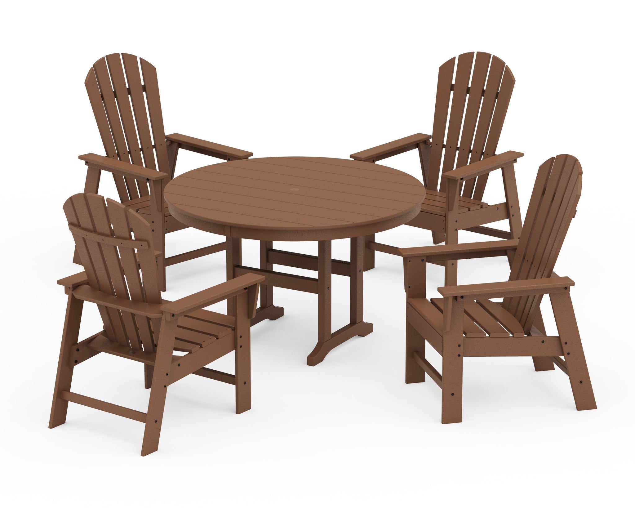 South Beach 5-Piece Round Farmhouse Dining Set