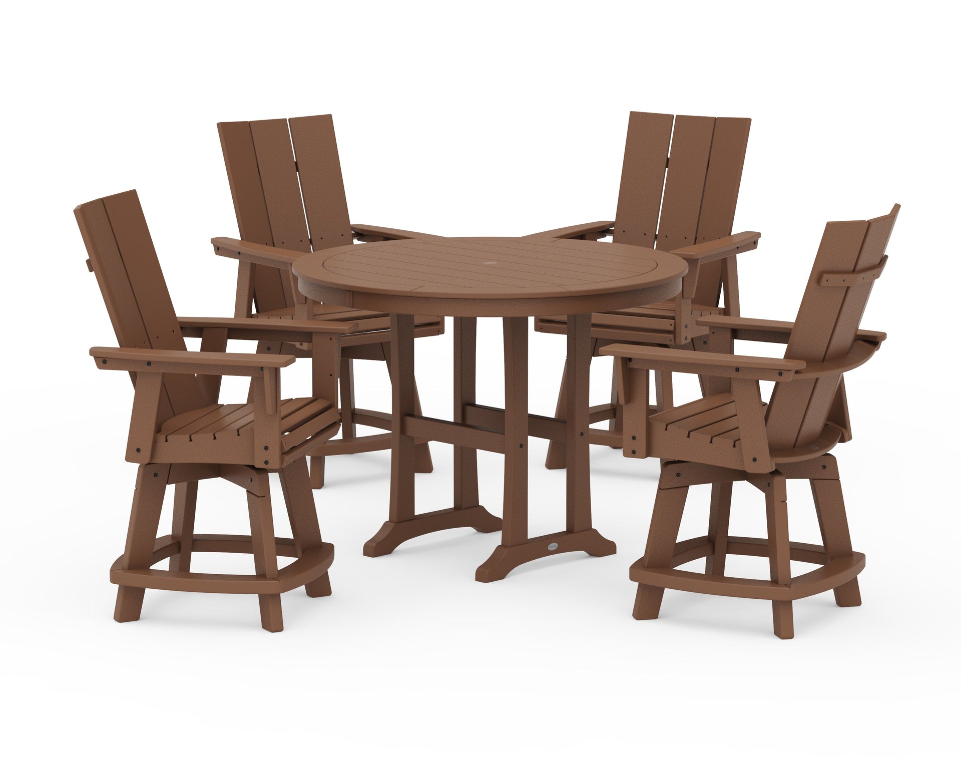 5-Piece Modern Swivel Counter Set