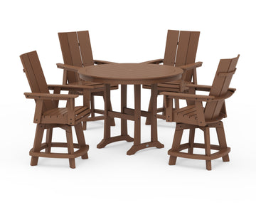 5-Piece Modern Swivel Counter Set