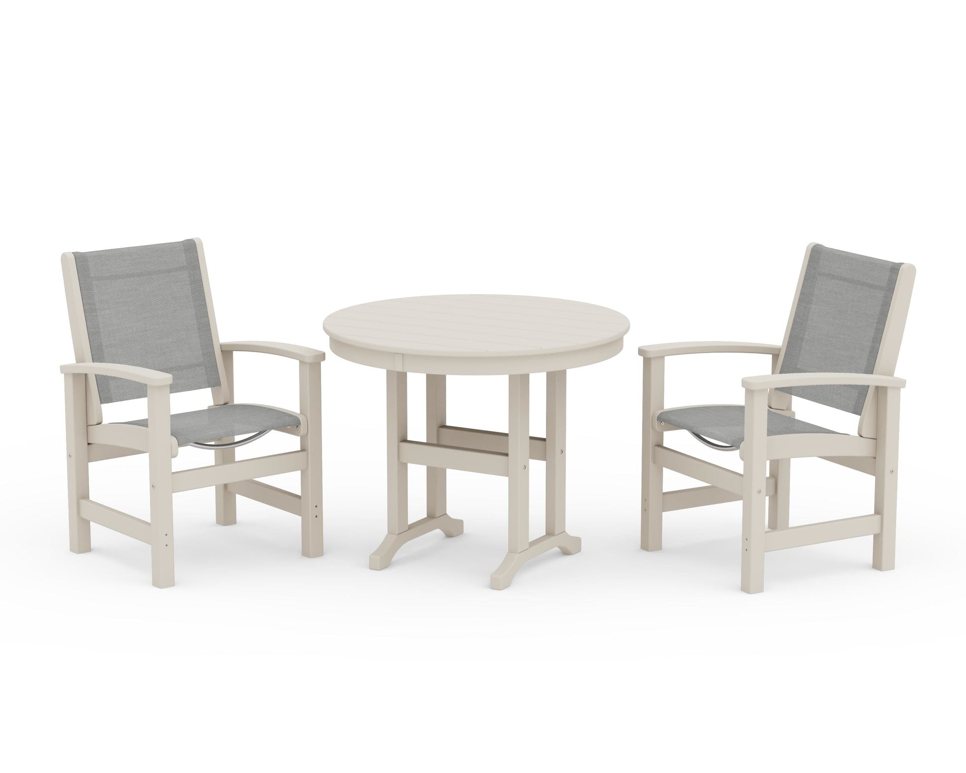 Coastal 3-Piece Round Dining Set