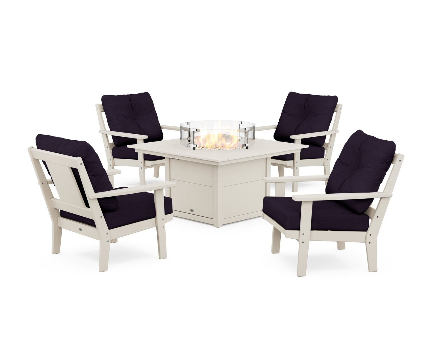Prairie 5-Piece Deep Seating Set with Fire Pit Table