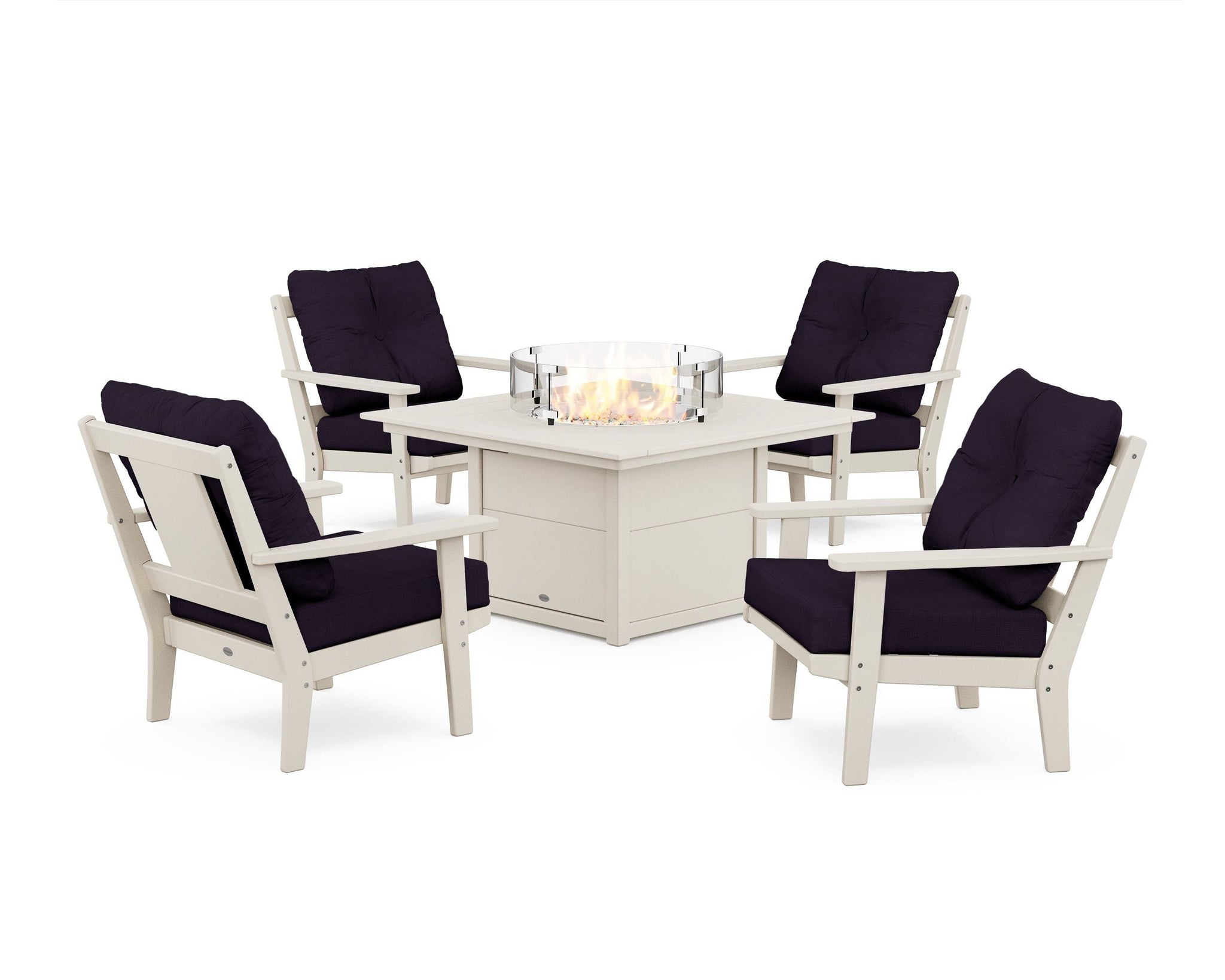 Prairie 5-Piece Deep Seating Set with Fire Pit Table