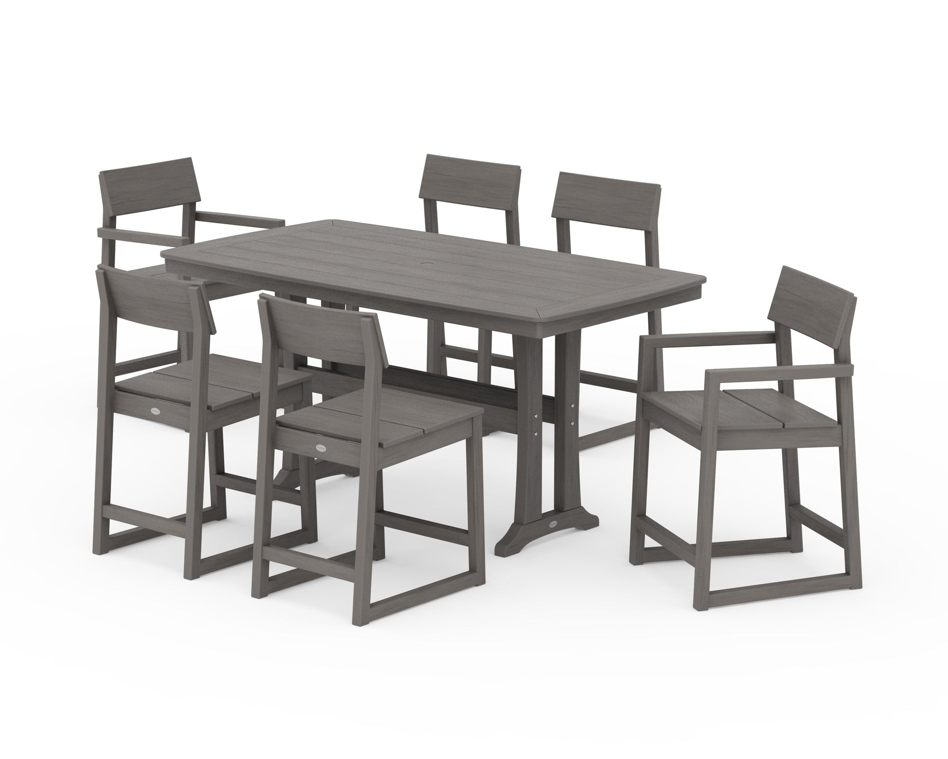 EDGE 7-Piece Counter Set with Trestle Legs