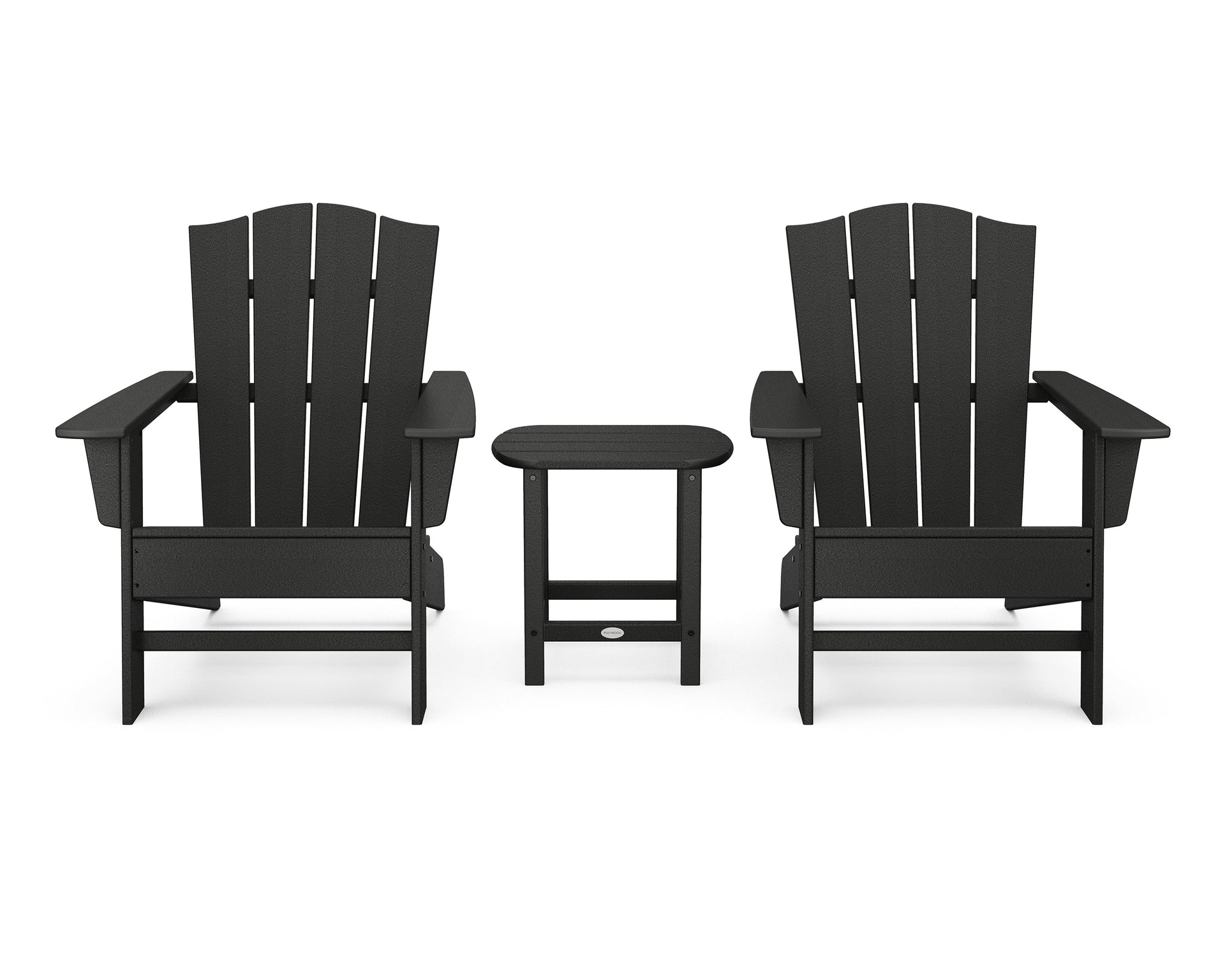 Wave 3-Piece Adirondack Chair Set with The Crest Chairs