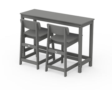 Modern Studio Urban Lowback Counter Chair 3-Piece Balcony Set