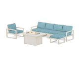 EDGE Sectional Lounge and Fire Pit Set