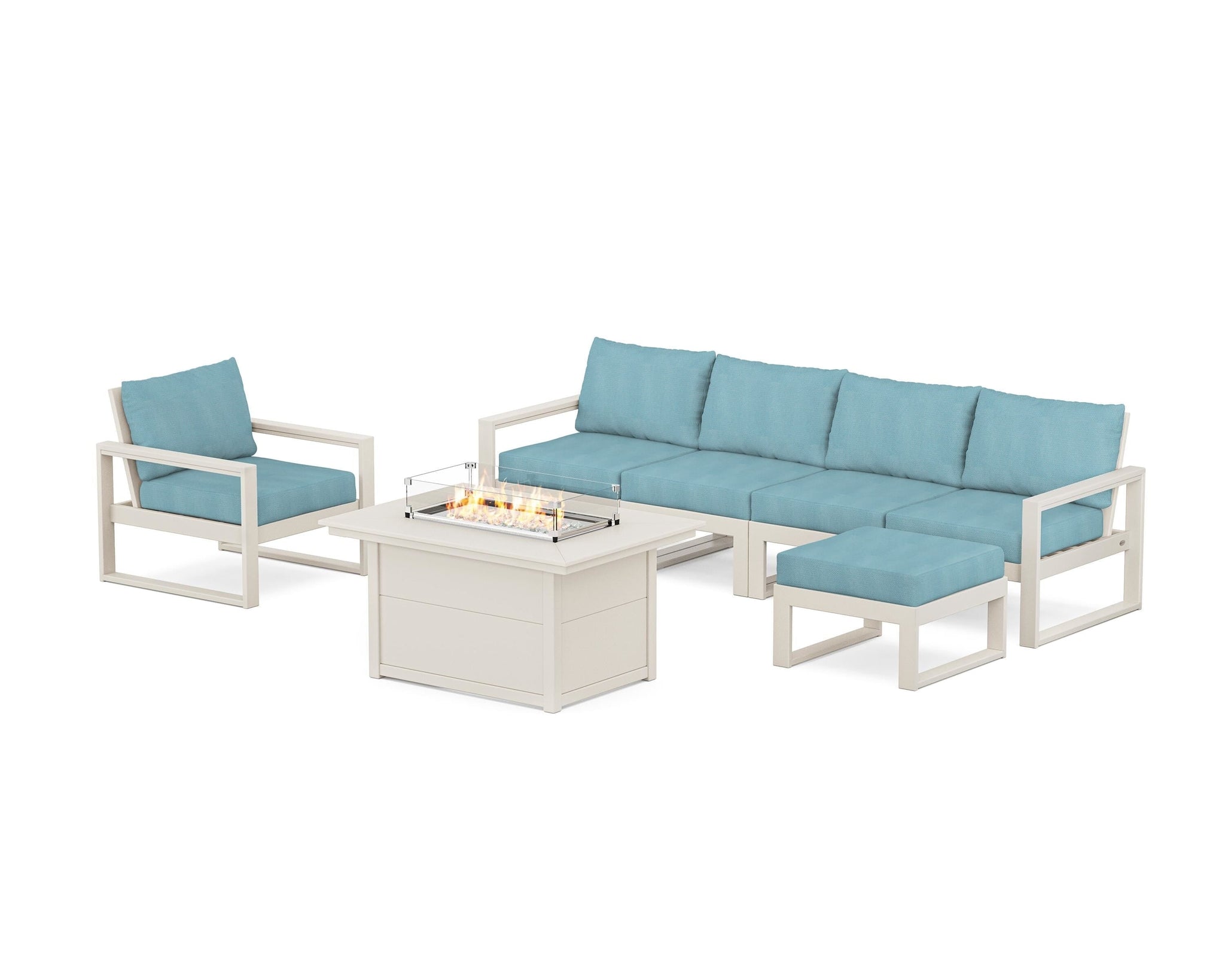 EDGE Sectional Lounge and Fire Pit Set
